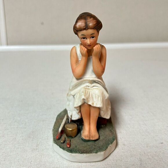 Norman Rockwell NR4 The Daydreamer Figurine By Dave Grossman Designs 1973 - Picture 3 of 6